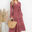 Robe à manches volantées en surplis à pois suisses