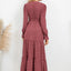 Robe à manches volantées en surplis à pois suisses