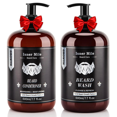 Ensemble de shampooing et d'après-shampooing ISNER MILE pour barbe - 17 oz Formule premium