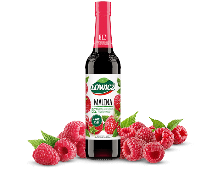 Lowicz Syrup Raspberry (Malina) 400ml - Korvel