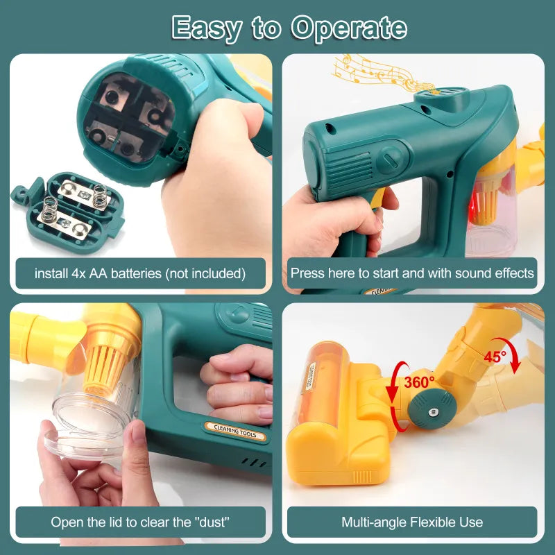 Aspirateur Jouet de Nettoyage pour Maison de Jeu pour Enfants