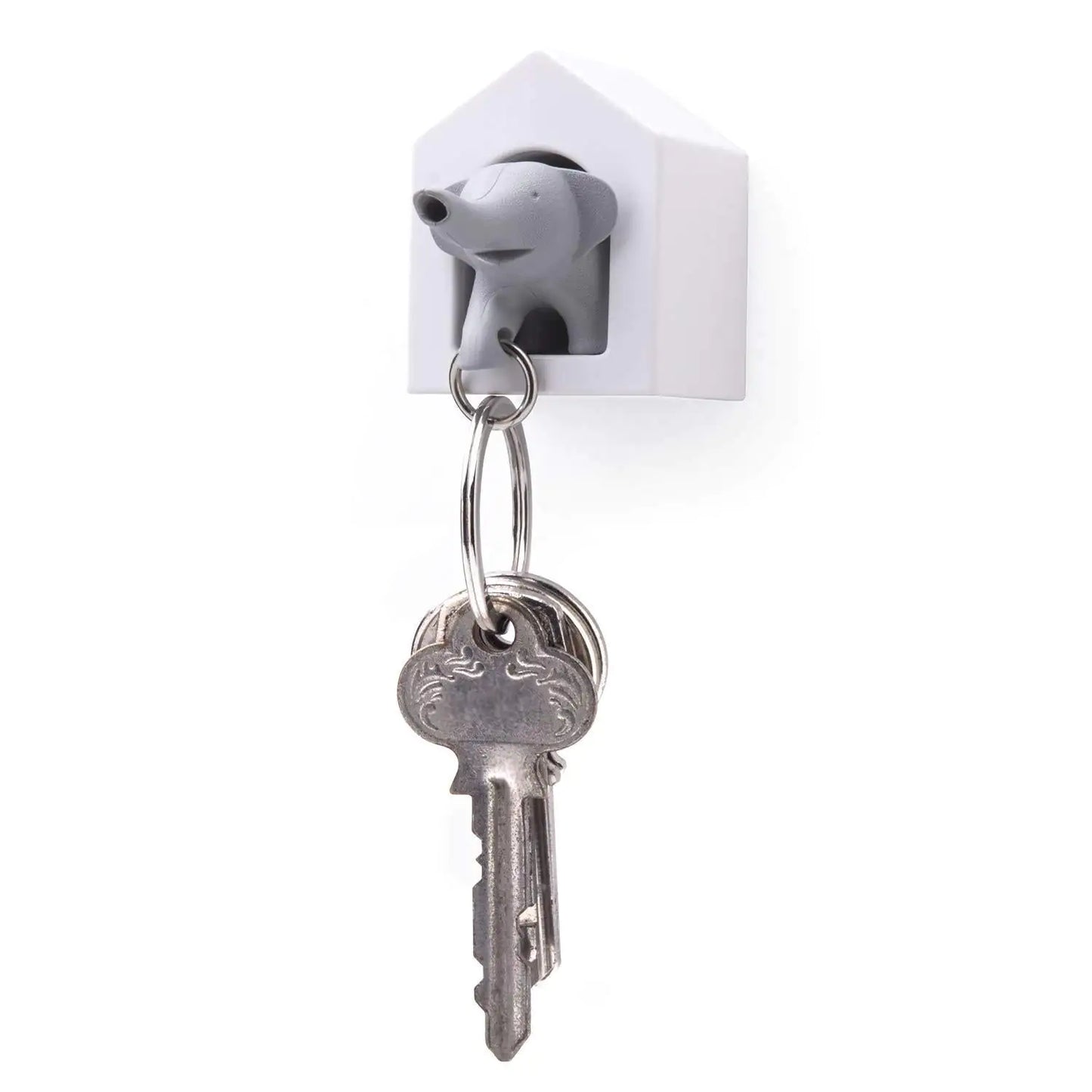 Porte-clés sifflet gris éléphant et support de clés