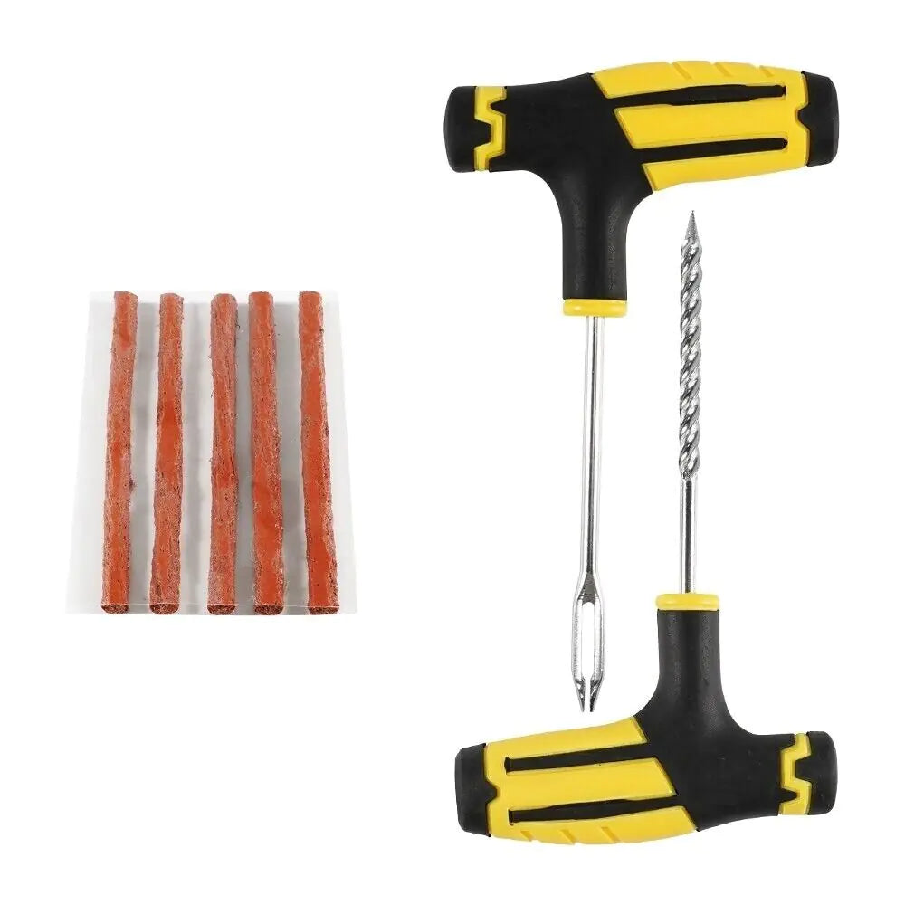 Kit de réparation de pneus de 68 pièces pour voitures, camions et motos