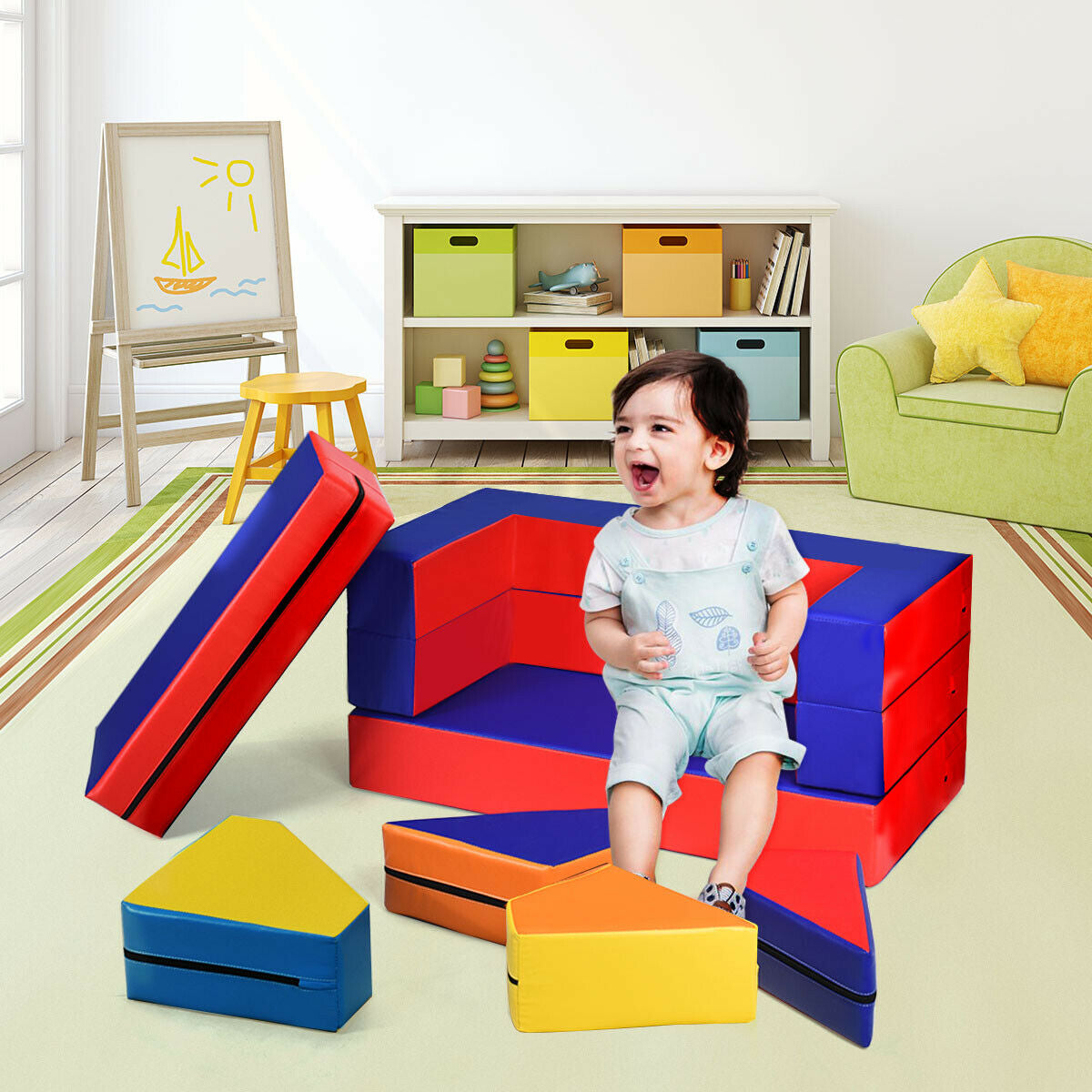 4-in-1 Crawl Climb Foam Shapes Playset for Toddlers