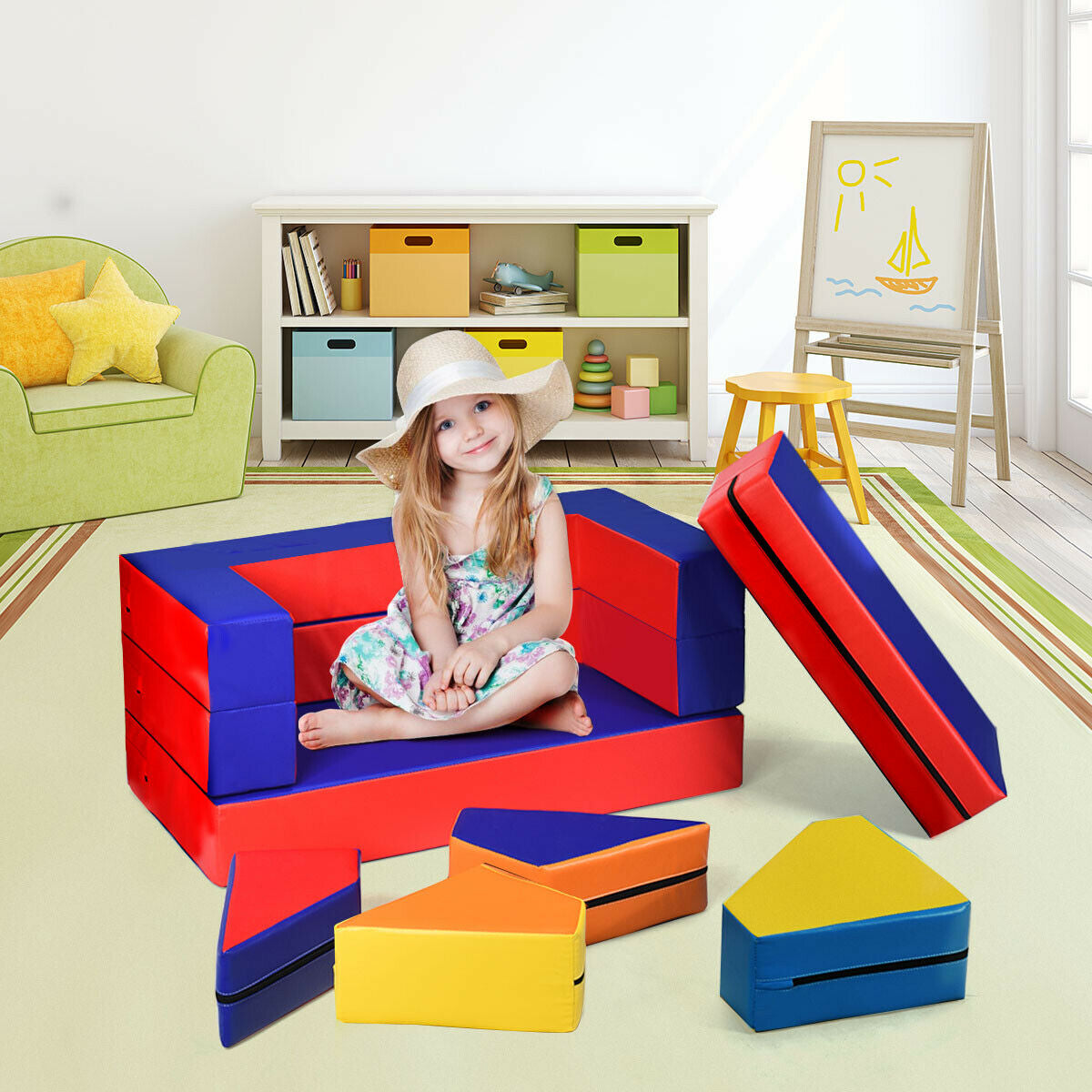 4-in-1 Crawl Climb Foam Shapes Playset for Toddlers