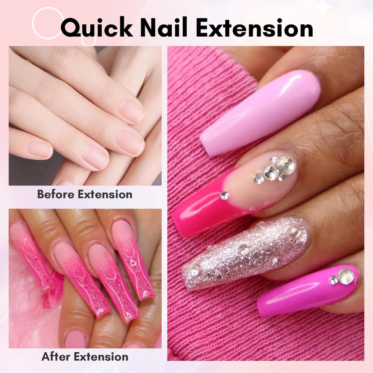 Makartt Fondant Pink Poly Nail Gel - 50ML