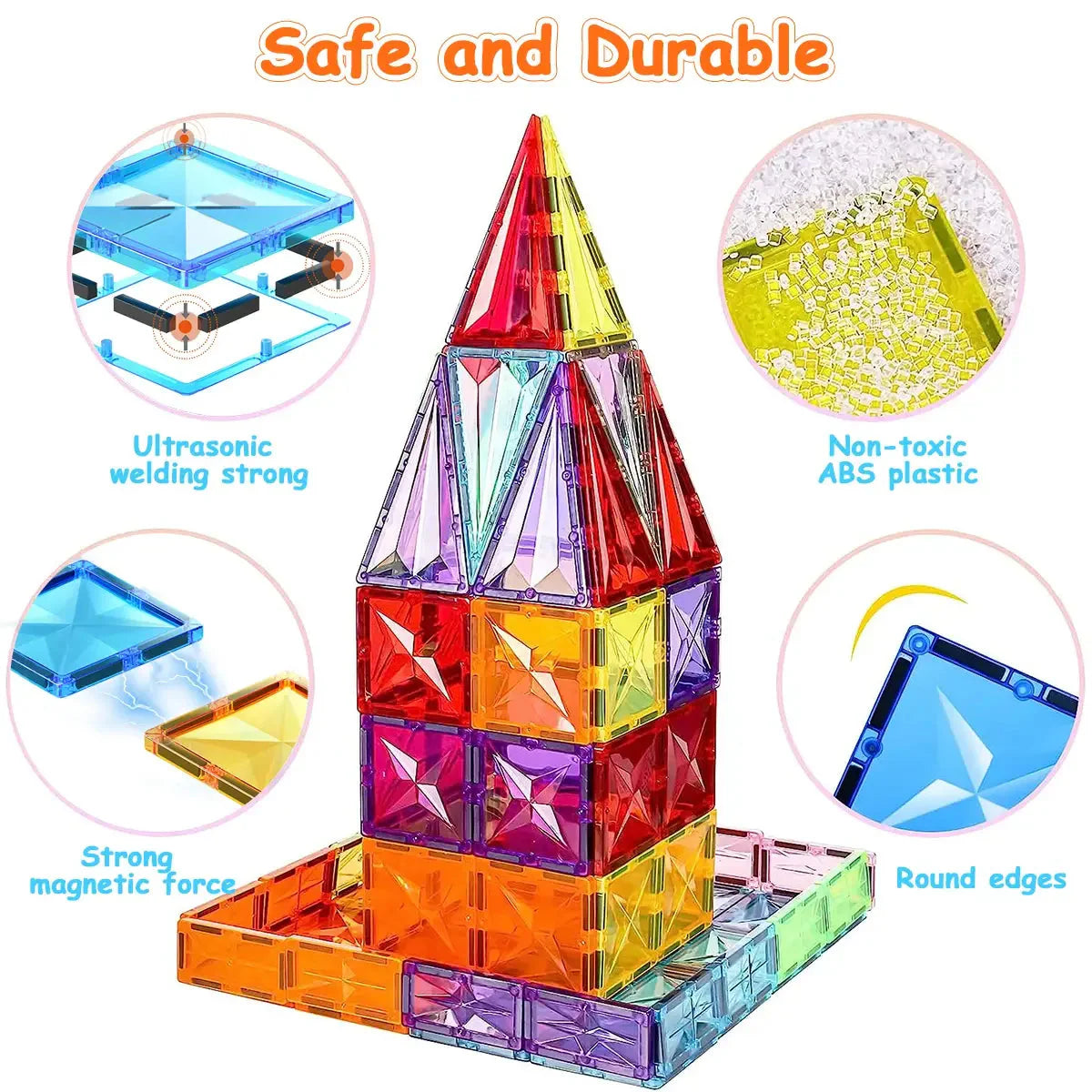 Set de construction de blocs magnétiques pour enfants