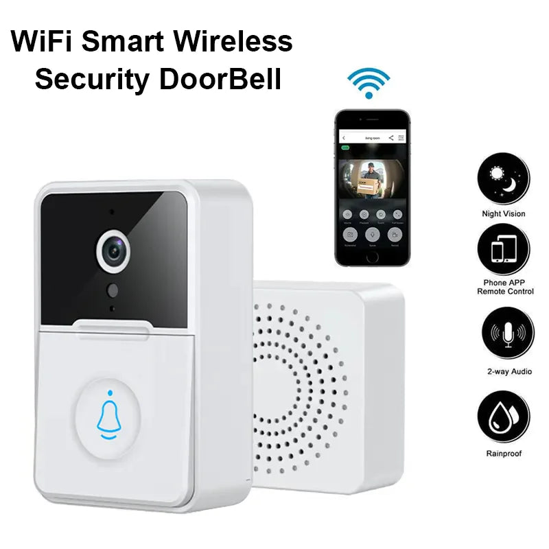 Wireless Smart WiFi Doorbell with Video Intercom