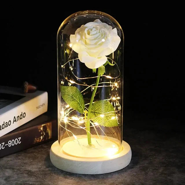 Enchanted Glass Rose Decoration for Home Decor