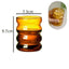 Wave Shape Glass Cup - Elegant Drinkware
