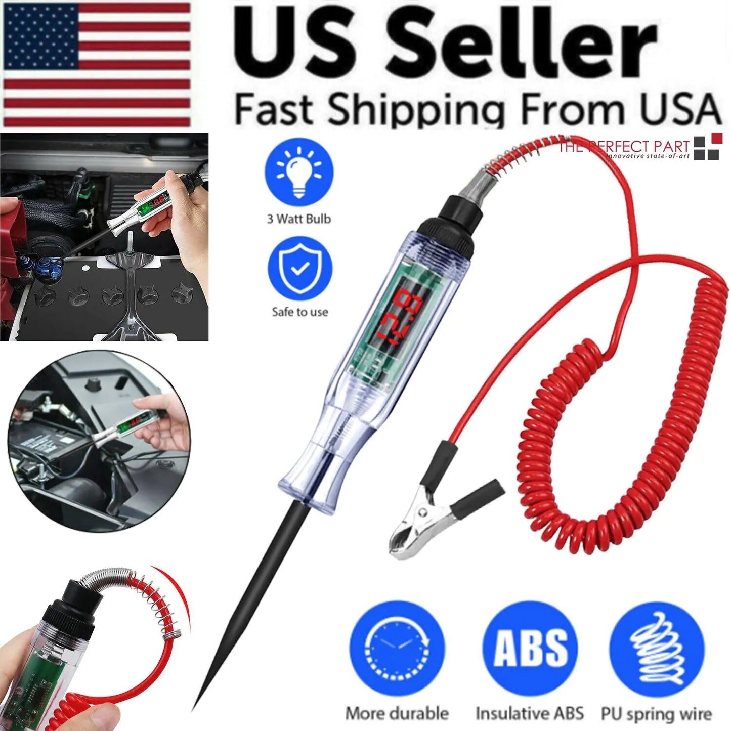 Digital Electric Voltage Circuit Tester for Automotive Use