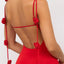 Vestido Elegante Sin Espalda con Tirantes