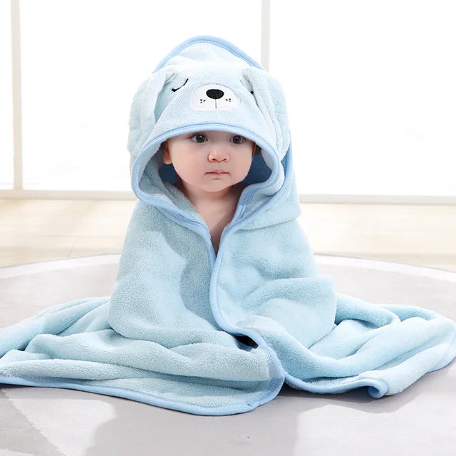 Serviettes de bain pour bébé en animaux de dessin animé adorables