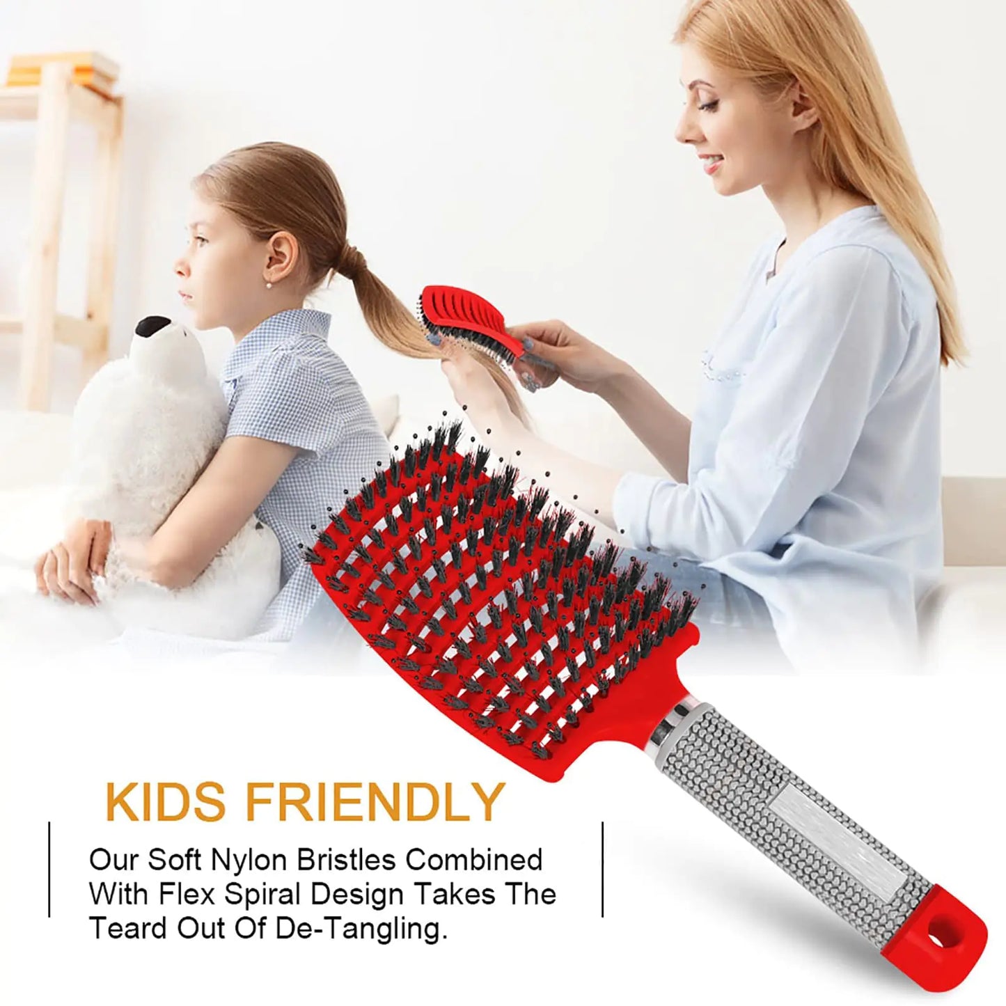 Brosse Démêlante Hairstreaq - Brosse Aérée Premium pour Tous Types de Cheveux