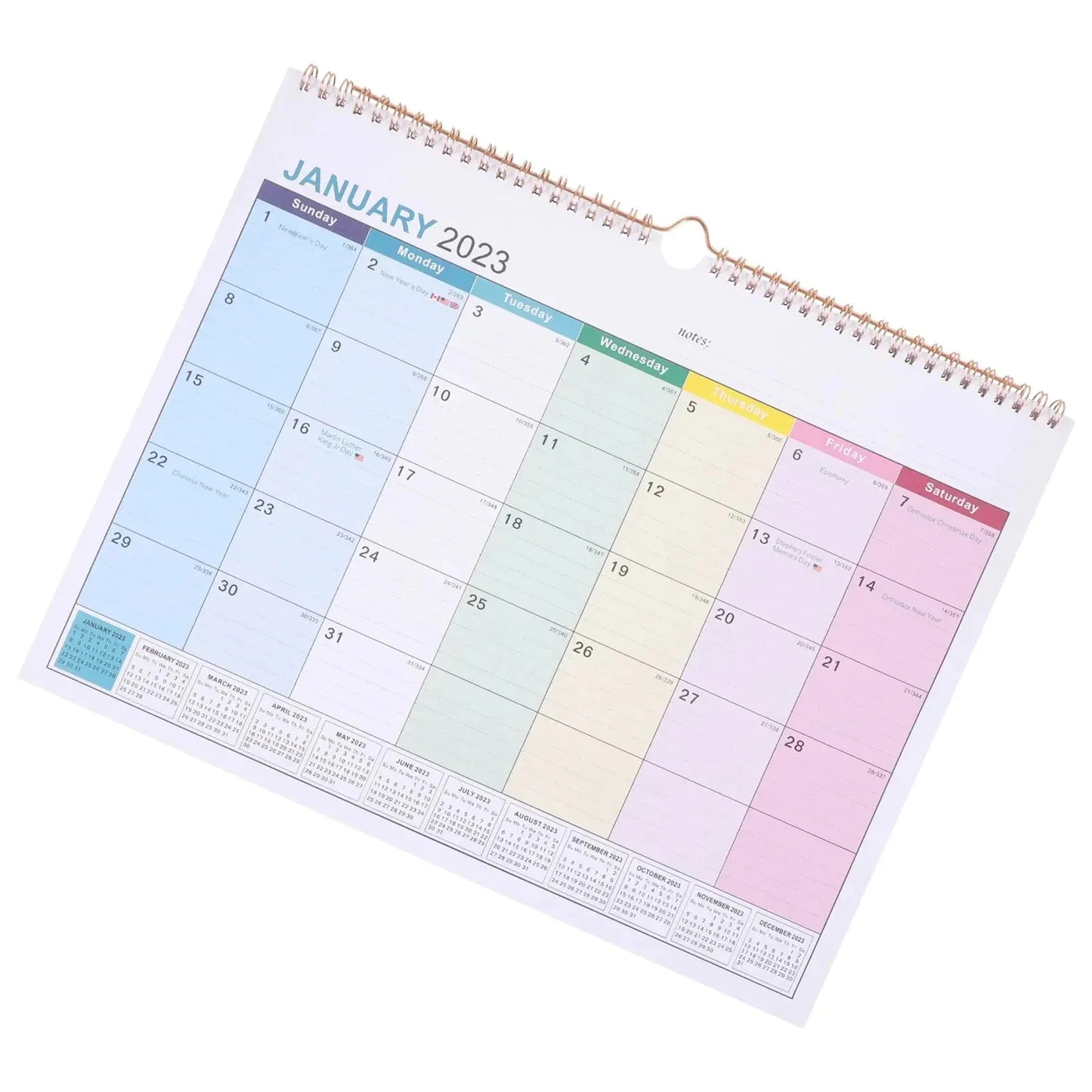 Large Wall Calendar for Home and Office Organization