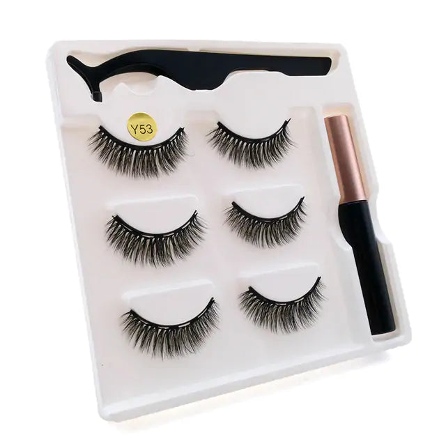 Premium 3D False Eyelashes with Magnetic Eyeliner
