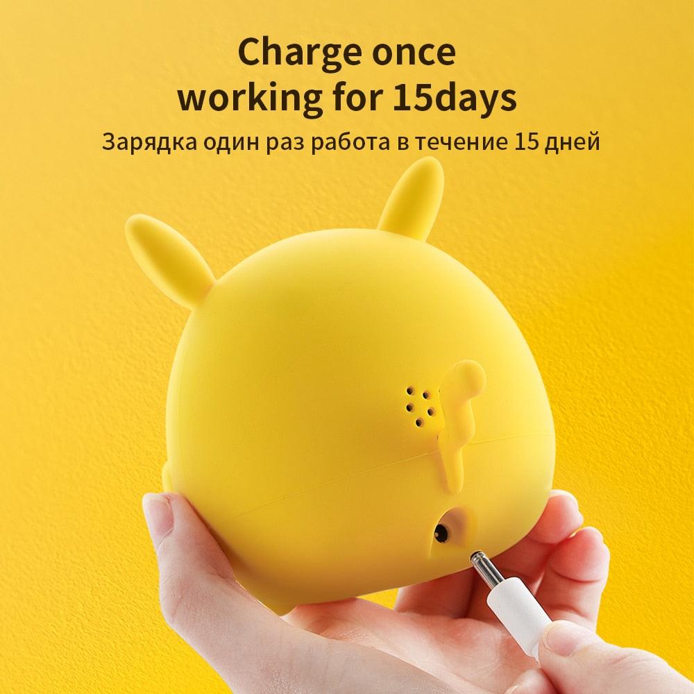 Table Clock Cute Alarm Clock Cute Toddler Alarm Clock Dimming Sleep Training Clock with Night Light Kids Wake Up Clock USB Rechargeable Easy Setting Kids Bedside Kids Night Wake Up Light Multi Function Alarm Clock for For Child Children Home Decoration - Korvel