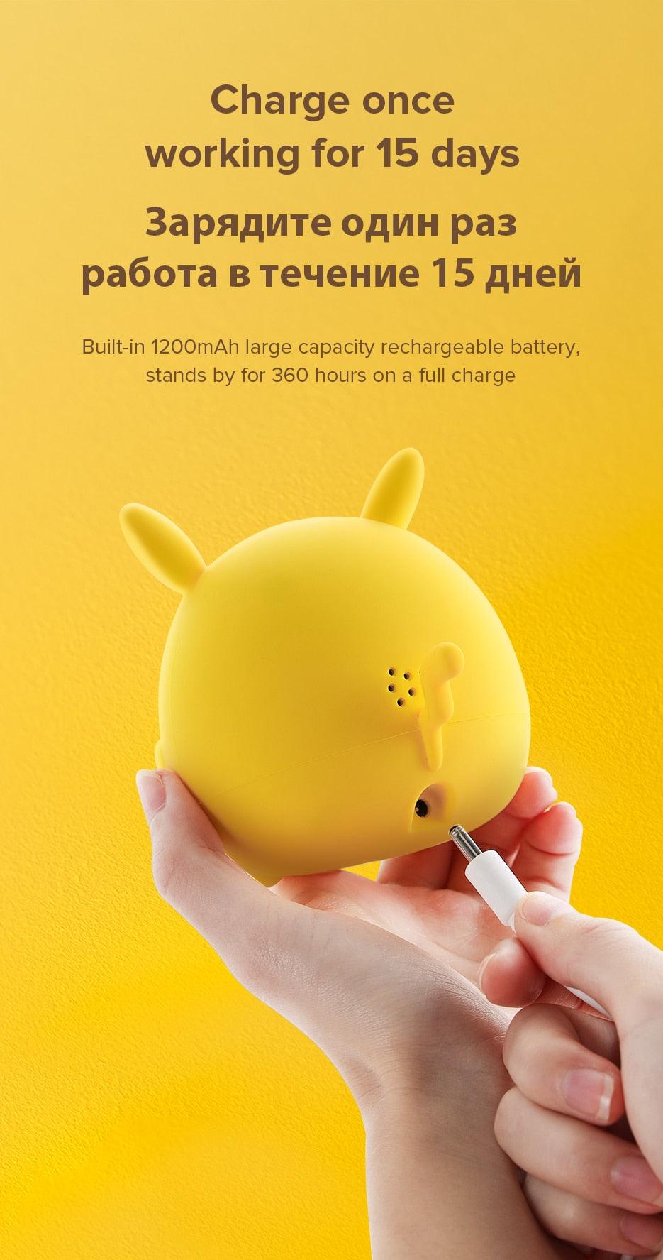 Table Clock Cute Alarm Clock Cute Toddler Alarm Clock Dimming Sleep Training Clock with Night Light Kids Wake Up Clock USB Rechargeable Easy Setting Kids Bedside Kids Night Wake Up Light Multi Function Alarm Clock for For Child Children Home Decoration - Korvel