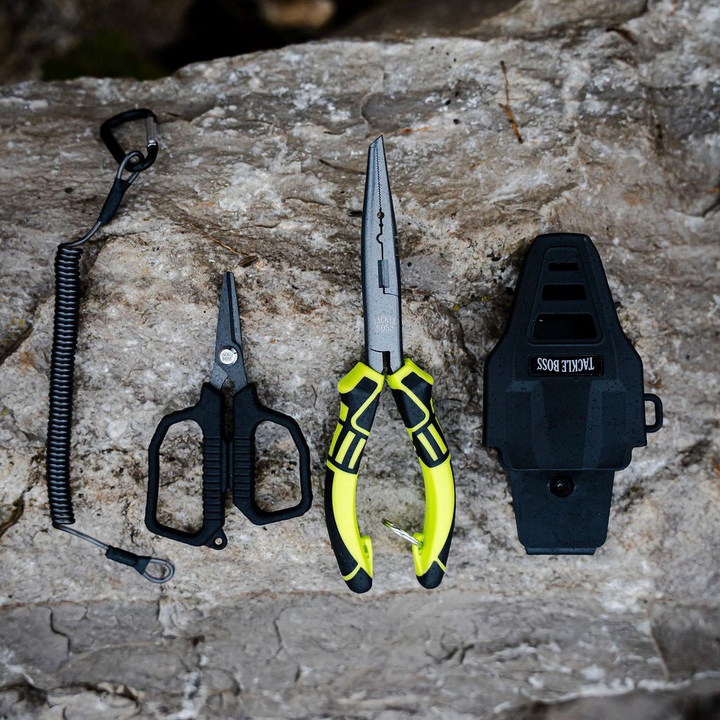 Ensemble de pinces de pêche Outlaw Tackle Boss en 4 pièces