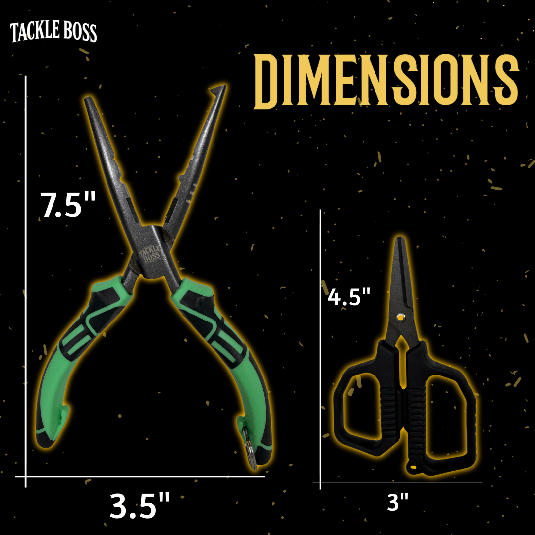 Ensemble de pinces de pêche Outlaw Tackle Boss en 4 pièces