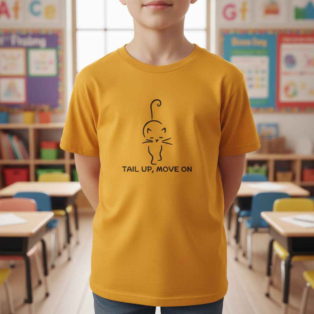 Tail Up, Move On Youth Tee – Small Human, Big Attitude