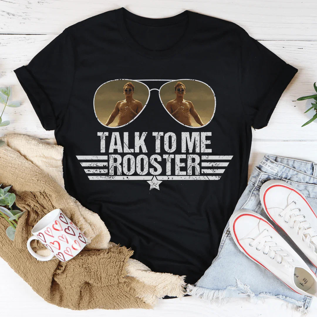 Camiseta de gallo "Háblame"