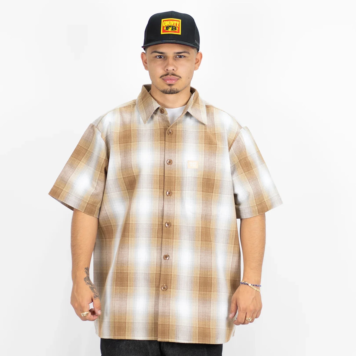 FB County Short Sleeve Checker Flannel Shirt - Korvel