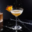 Verre à cocktail en goblet avec bord doré