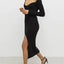 Maxi Cuello Alto: Vestido de Suéter Elegante