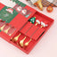 Juego de Cubiertos Navideño Festivo: Cuchara y Tenedor Elegantes