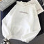 Hoodie surdimensionné avec impression de lettres pour adolescents et femmes
