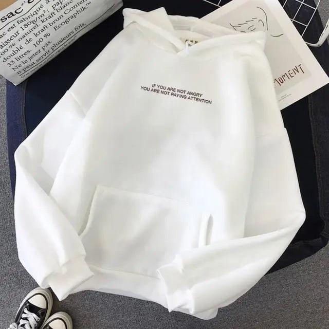 Hoodie surdimensionné avec impression de lettres pour adolescents et femmes