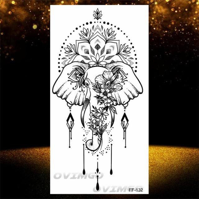 Elegant Temporary Lotus Flower Tattoo Sticker for Women