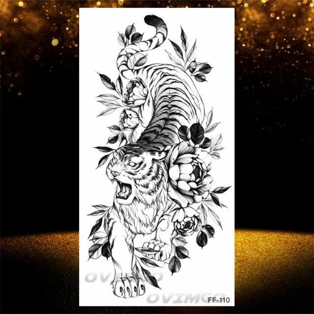 Elegant Temporary Lotus Flower Tattoo Sticker for Women