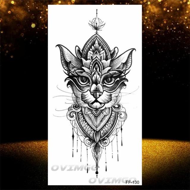 Elegant Temporary Lotus Flower Tattoo Sticker for Women