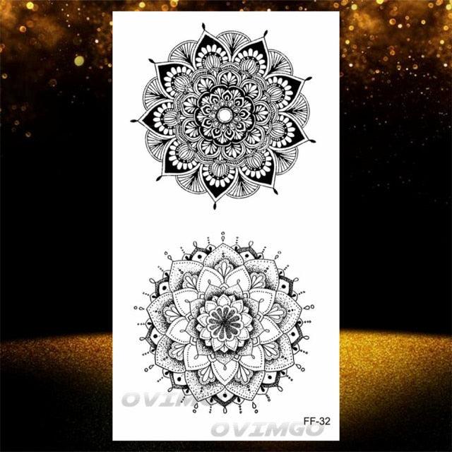 Elegant Temporary Lotus Flower Tattoo Sticker for Women