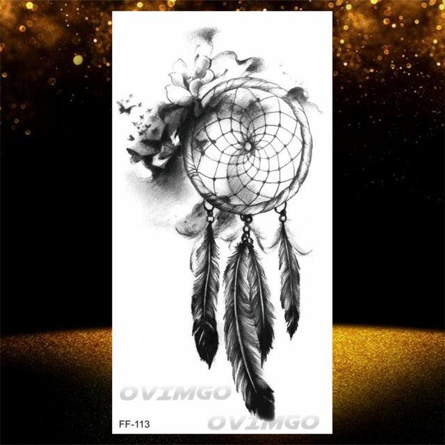 Elegant Temporary Lotus Flower Tattoo Sticker for Women