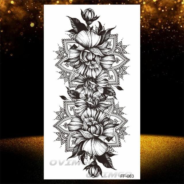 Elegant Temporary Lotus Flower Tattoo Sticker for Women