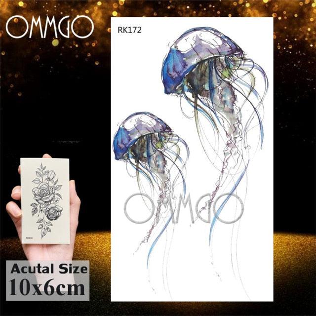 Seahorse Dolphin Temporary Tattoo Stickers for All Ages