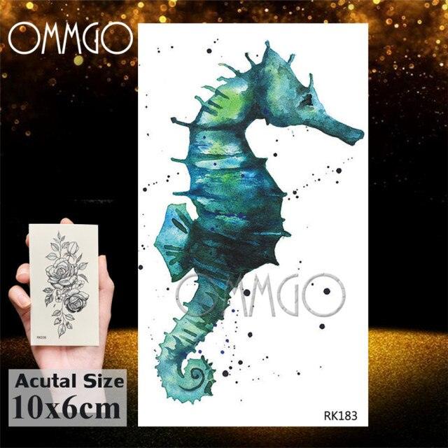 Seahorse Dolphin Temporary Tattoo Stickers for All Ages