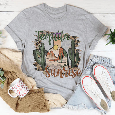 Vibrant Tequila Sunrise Graphic Tee - Korvel
