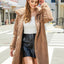 Texture Button Up Dropped Shoulder Coat - Korvel