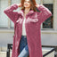 Texture Button Up Dropped Shoulder Coat - Korvel