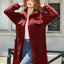 Texture Button Up Dropped Shoulder Coat - Korvel