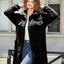 Texture Button Up Dropped Shoulder Coat - Korvel