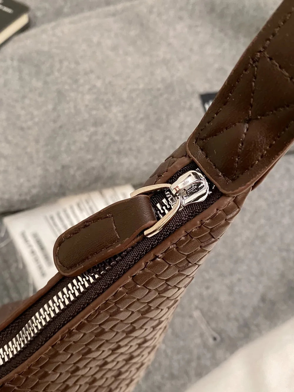 Texture PU Leather Shoulder Bag - Korvel