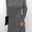Textured Drawstring Long Sleeve Hooded Dress