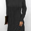 Textured Drawstring Long Sleeve Hooded Dress