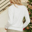 THANKFUL Round Neck Long Sleeve Knit Top