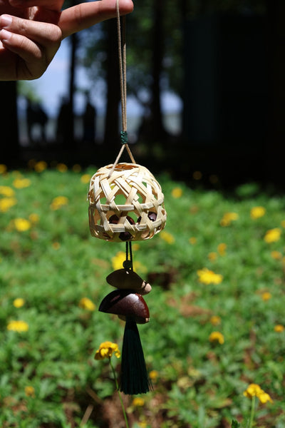 The Bamboo Lantern - Hand-Woven Charm with Seed Bells